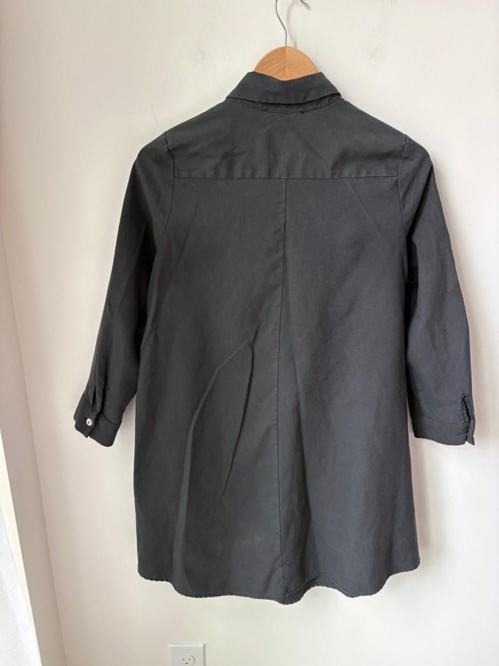 Tuckernuck Pomander Place Oxford Harris Shirt Dress in Black Pockets Size S - Picture 3 of 10